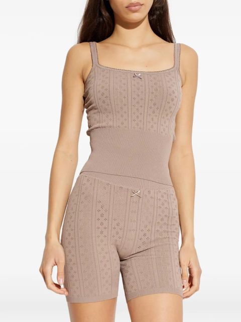 JW Anderson bow-detail open-work tank top - Neutrals