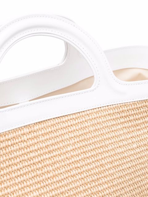 Marni Tropicalia logo-embroidered tote bag - White