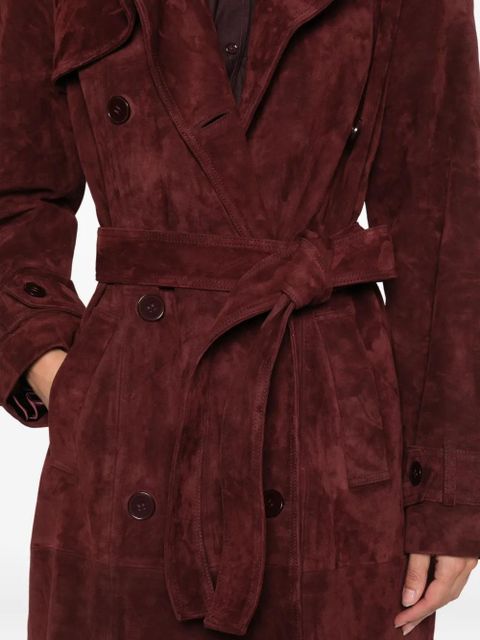 ducie Corrin suede trench coat - Red