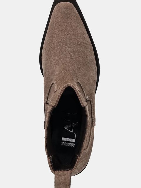 Answear.LAB sztyblety zamszowe kolor beżowy na słupku