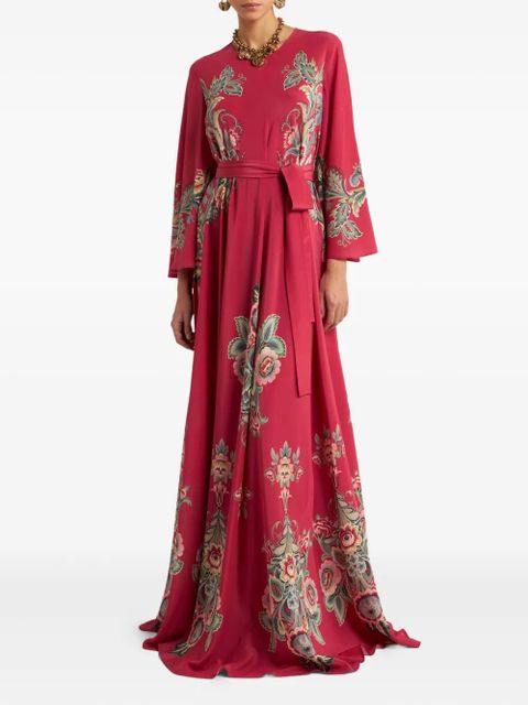 ETRO paisley-print belted maxi dress - Red