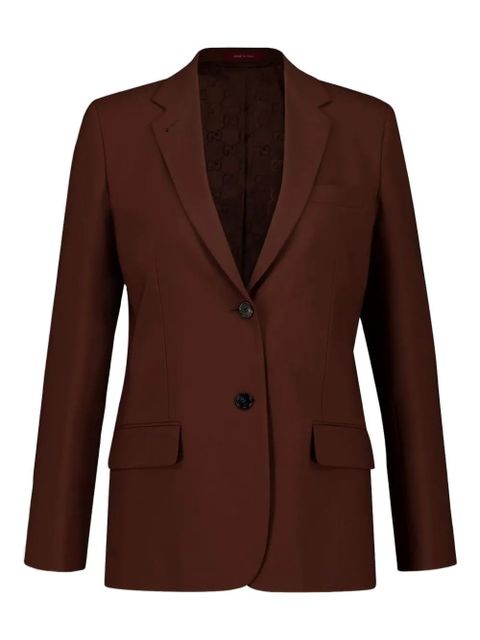 Gucci single-breasted wool-blend blazer - Brown - zdjęcie produktu nr 1