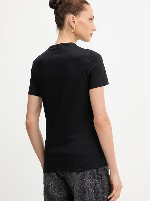 BOSS Orange t-shirt bawełniany damski kolor czarny 50549192