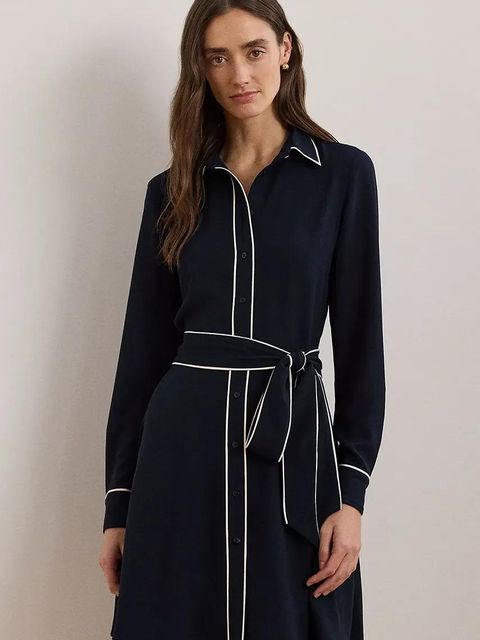 Lauren Ralph Lauren sukienka kolor granatowy mini rozkloszowana 250957412