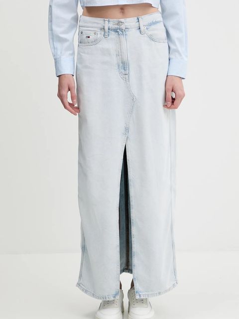 Tommy Jeans spódnica jeansowa kolor niebieski maxi prosta DW0DW21069 - zdjęcie produktu nr 1