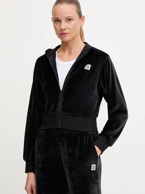 HUGO bluza damska kolor czarny z aplikacją 50549796 - zdjęcie produktu nr 1