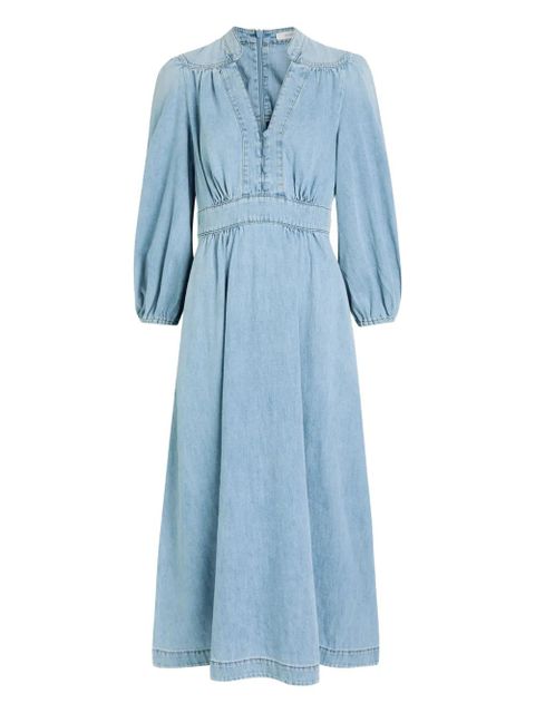 ZIMMERMANN Wanderlust V-neck midi dress - Blue - zdjęcie produktu nr 1
