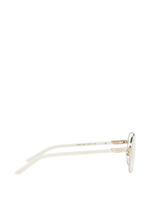 Prada Eyewear geometric frame glasses - Gold