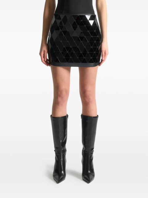 Manière De Voir mirrored mini skirt - Black