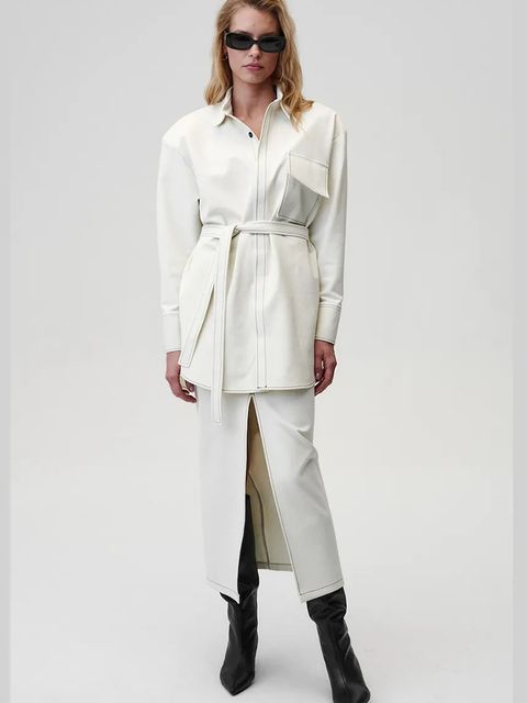 Undress Code spódnica Soft Gaze Skirt kolor beżowy maxi prosta 759