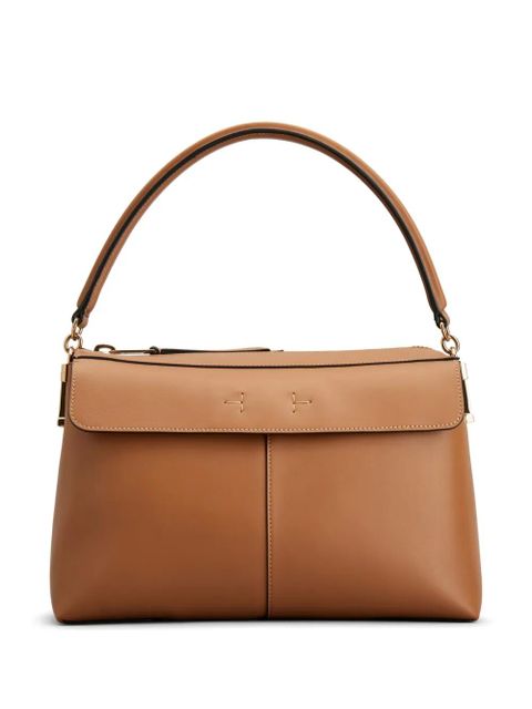 Tod's small T Case Boston leather shoulder bag - Brown - zdjęcie produktu nr 1