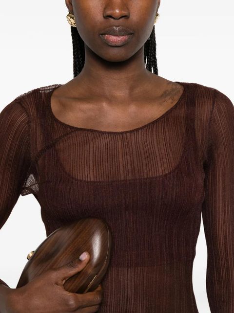 Simkhai square-neck top - Brown