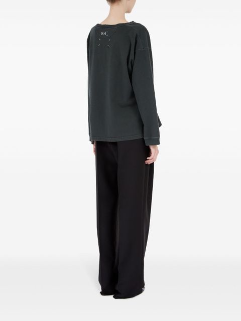 Maison Margiela logo-print cotton sweatshirt - Grey