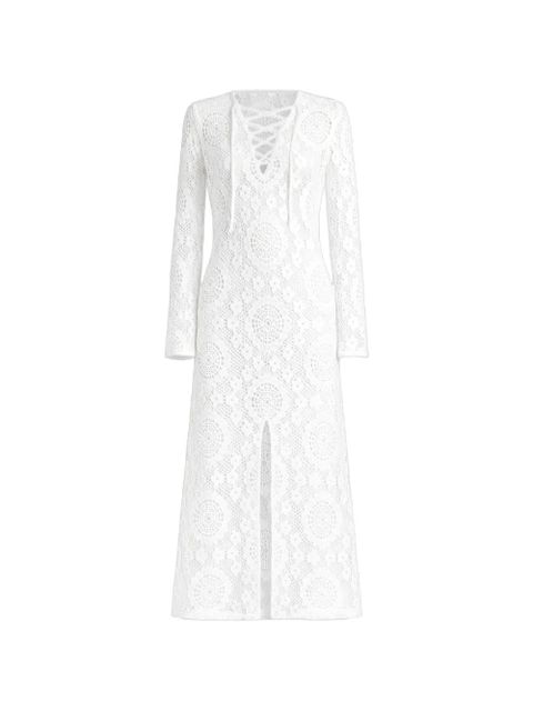Simkhai floral-lace crochet-knit dress - White - zdjęcie produktu nr 1