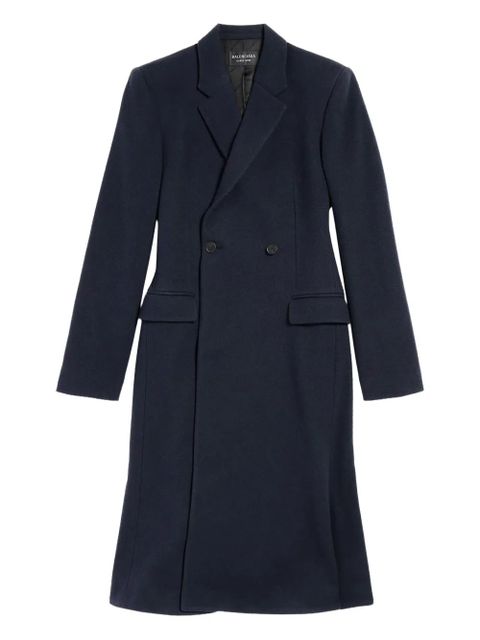 Balenciaga wool double-breasted coat - Blue - zdjęcie produktu nr 1
