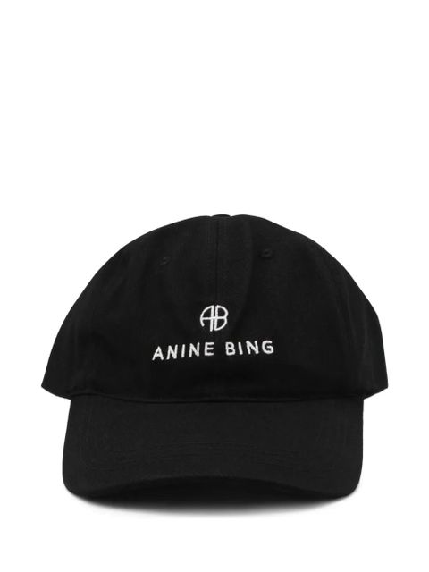 ANINE BING Jeremy baseball logo detail hat - Black - zdjęcie produktu nr 1