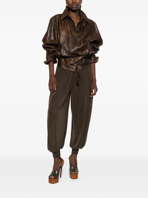 Balmain shirred trousers - Brown - zdjęcie produktu nr 2