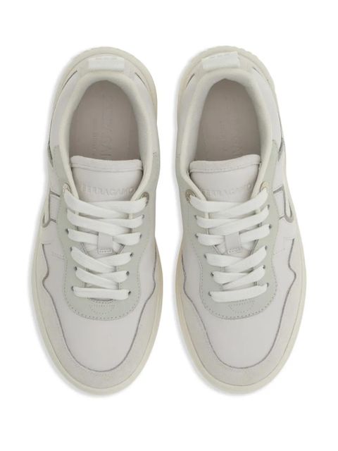 Ferragamo Gancini lace-up sneakers - White