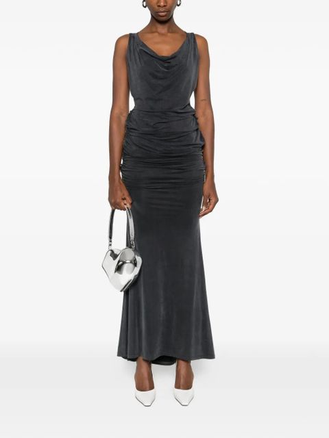 Vivienne Westwood Liz cowl-neck gathered maxi dress - Grey