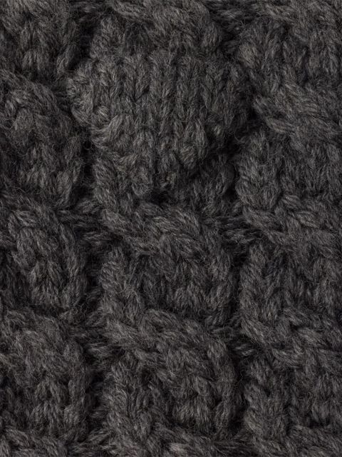 Prada cable-knit wool collar - Grey - zdjęcie produktu nr 2