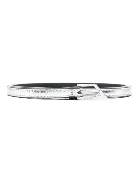 The Attico logo-buckle belt - Silver - zdjęcie produktu nr 1