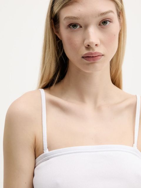 Vans top bawełniany kolor biały VN000M8UWHT1