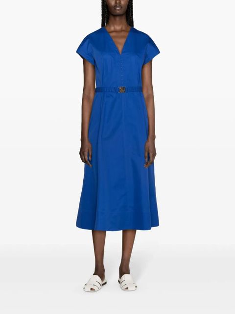 Tory Burch belted V-neck midi dress - Blue - zdjęcie produktu nr 2
