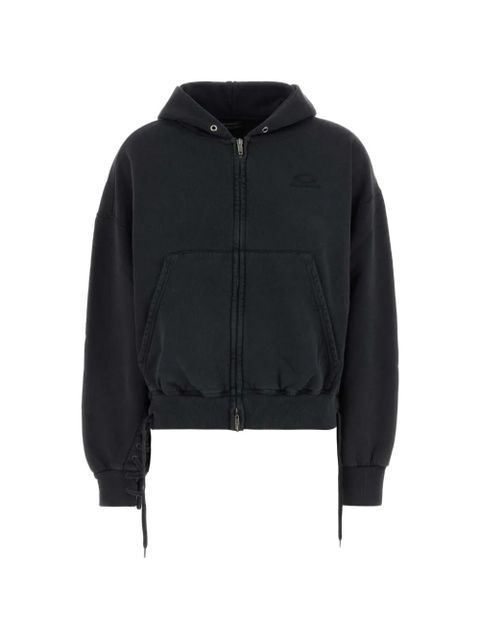 Balenciaga laced-sleeves hoodie - Black - zdjęcie produktu nr 1