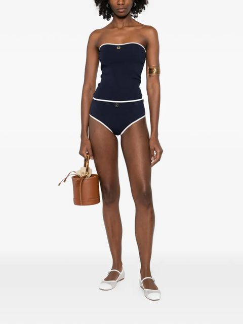 Maje contrast-trim brief shorts - Blue - zdjęcie produktu nr 2