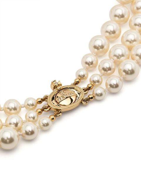 Vivienne Westwood Bas Relief three-row choker necklace - Neutrals - zdjęcie produktu nr 2