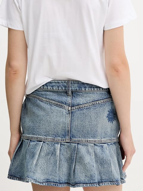 Hugo Blue spódnica jeansowa kolor niebieski mini rozkloszowana 50546318