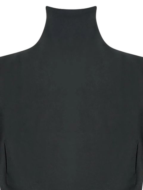The Row funnel-neck short-sleeve top - Black