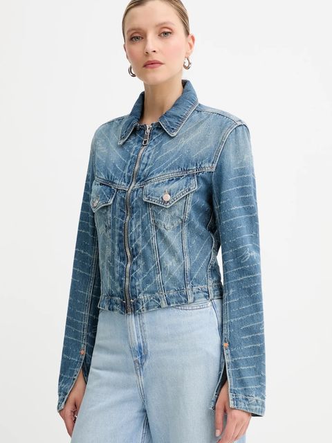 BOSS Orange kurtka jeansowa kolor niebieski przejściowa 50542426 - zdjęcie produktu nr 1