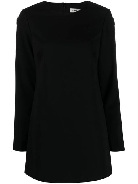 Simkhai appliqué-detail long-sleeve minidress - Black - zdjęcie produktu nr 1