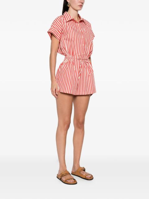 Faithfull the Brand Orozco striped playsuit - Red