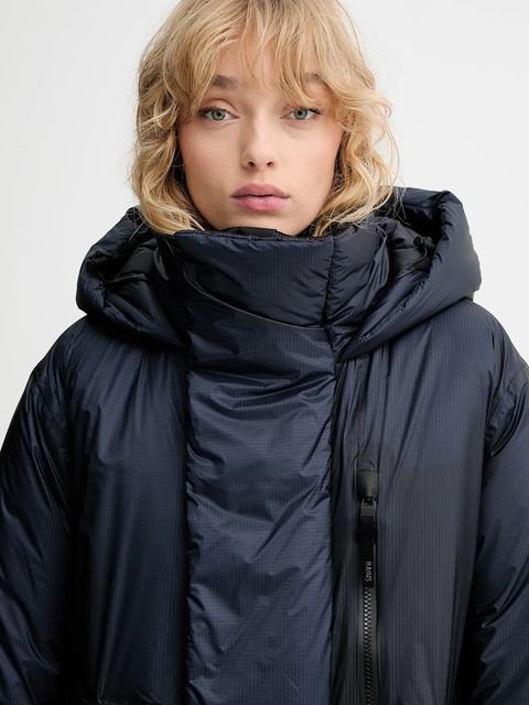 Rains kurtka 17240 Torna Insulated Long Jacket kolor granatowy zimowa 17240