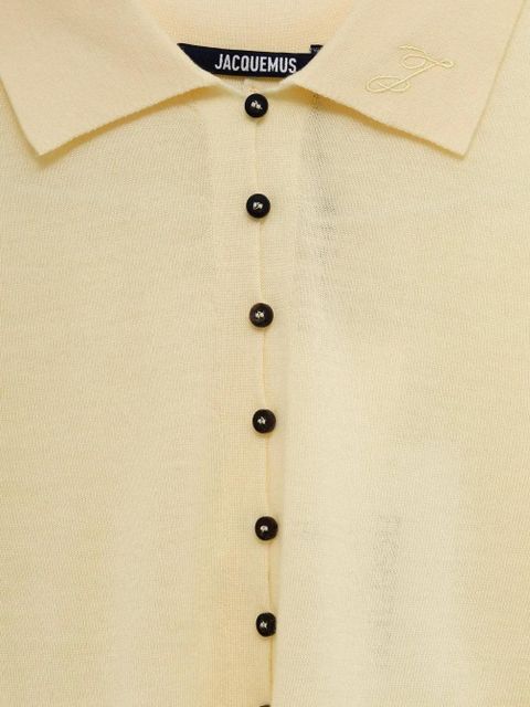 Jacquemus button-detail polo top - Yellow