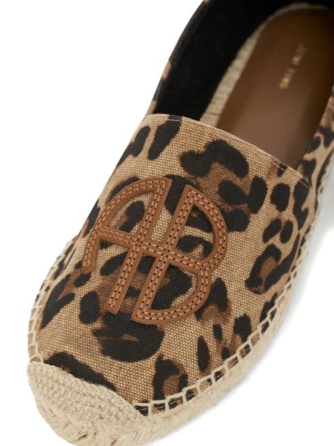 ANINE BING Paloma leopard-print espadrilles - Neutrals