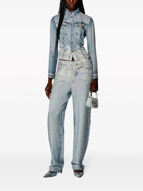 Diesel C-Lorelle denim-print shirt - Blue - zdjęcie produktu nr 2