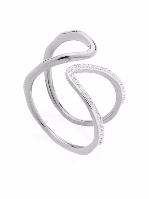 Monica Vinader Riva open wrap ring - Silver - zdjęcie produktu nr 2
