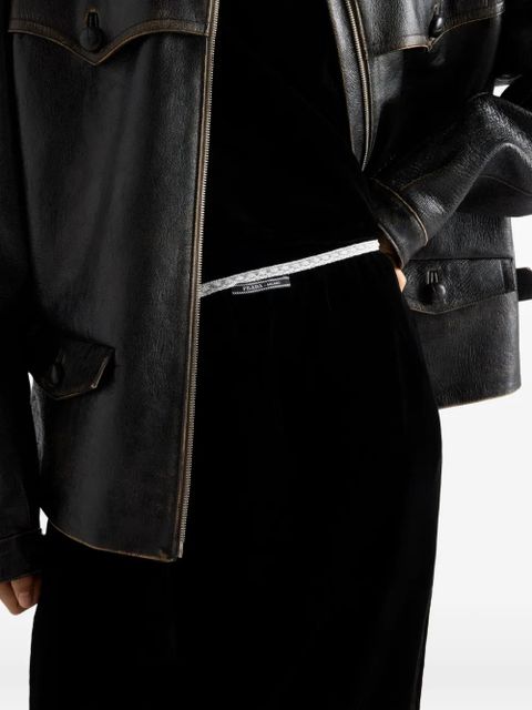 Prada velvet pencil skirt - Black - zdjęcie produktu nr 2