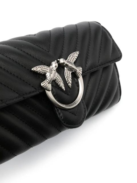 PINKO Love One quilted wallet-on-chain - Black