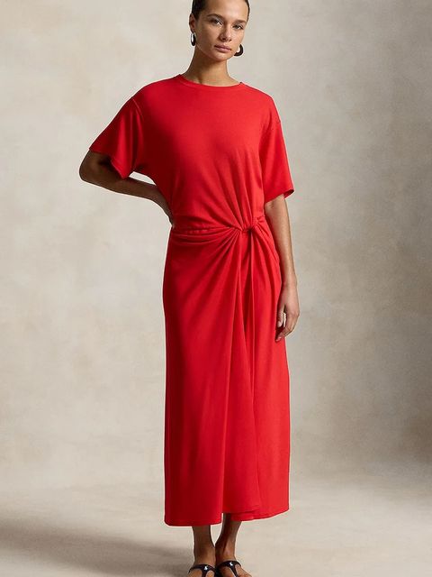 Polo Ralph Lauren sukienka z lyocellu LYOCELL-KNT-DRESSES - zdjęcie produktu nr 1