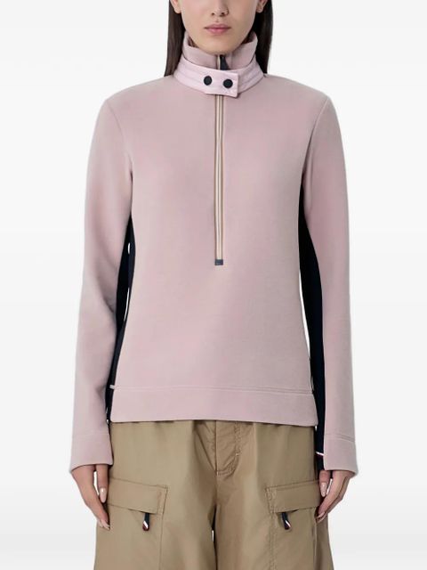 Moncler Grenoble half-zip contrast-panel sweatshirt - Pink - zdjęcie produktu nr 1