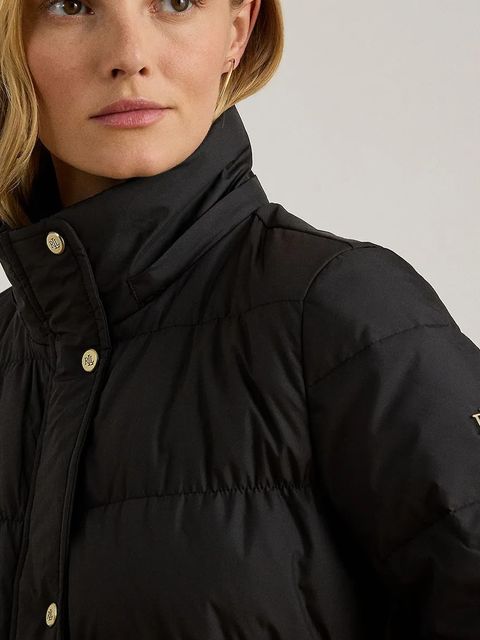 Lauren Ralph Lauren kurtka puchowa kolor czarny przejściowa 297P04097