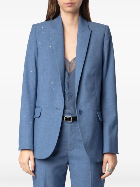 Zadig&Voltaire Strass Valse blazer - Blue
