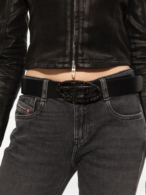 Diesel B-1DR oval logo belt - Black
