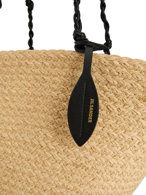 Jil Sander Tangle logo-tag bucket bag - Neutrals