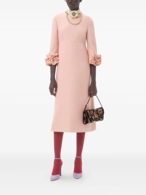 Valentino Garavani small Vain Soft embroidered shoulder bag - Black