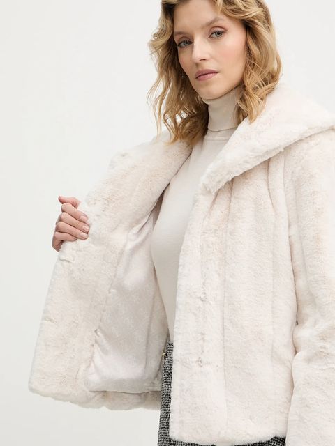 Guess kurtka damska kolor beżowy przejściowa